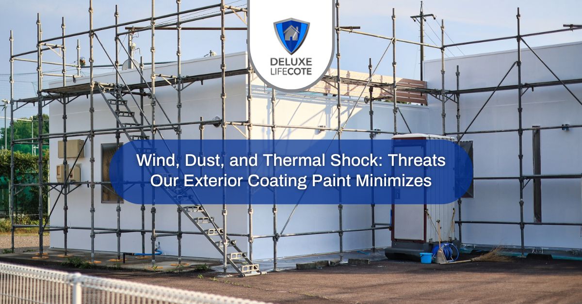 wind dust and thermal shock threats our exterior coating paint minimizes